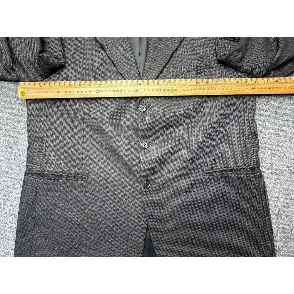 Vintage Today’s Man Sorrento 100% Cashmere Blazer 46R Italy Herringbone Luxury